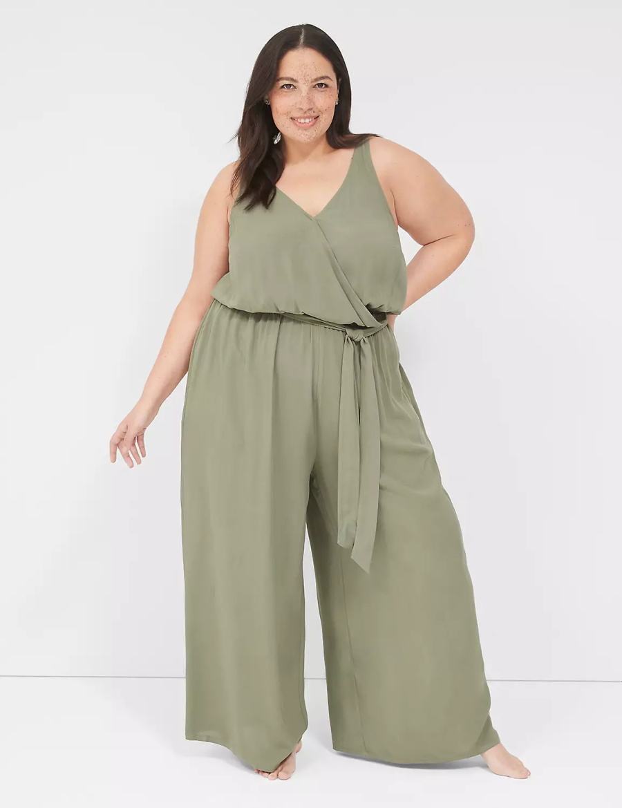 Lane Bryant Woven Jumpsuit Cover Ups Donna Verdi | LUH9951US